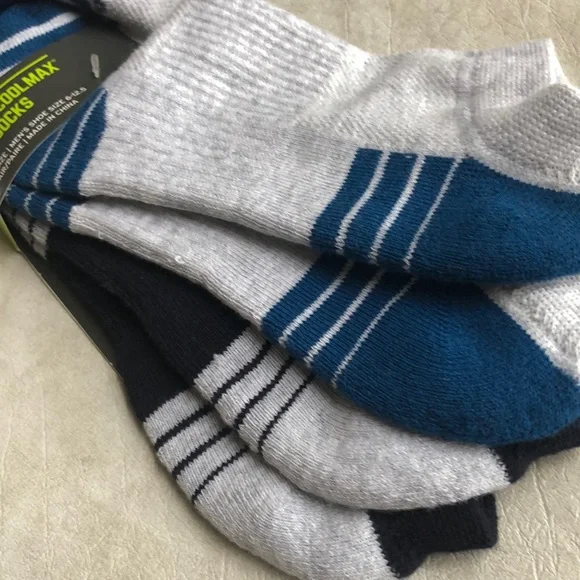 Eddie Bauer Men’s Active CoolMax Low Socks 2 Pairs Grey Socks Size 6-12.5 - Picture 5 of 7